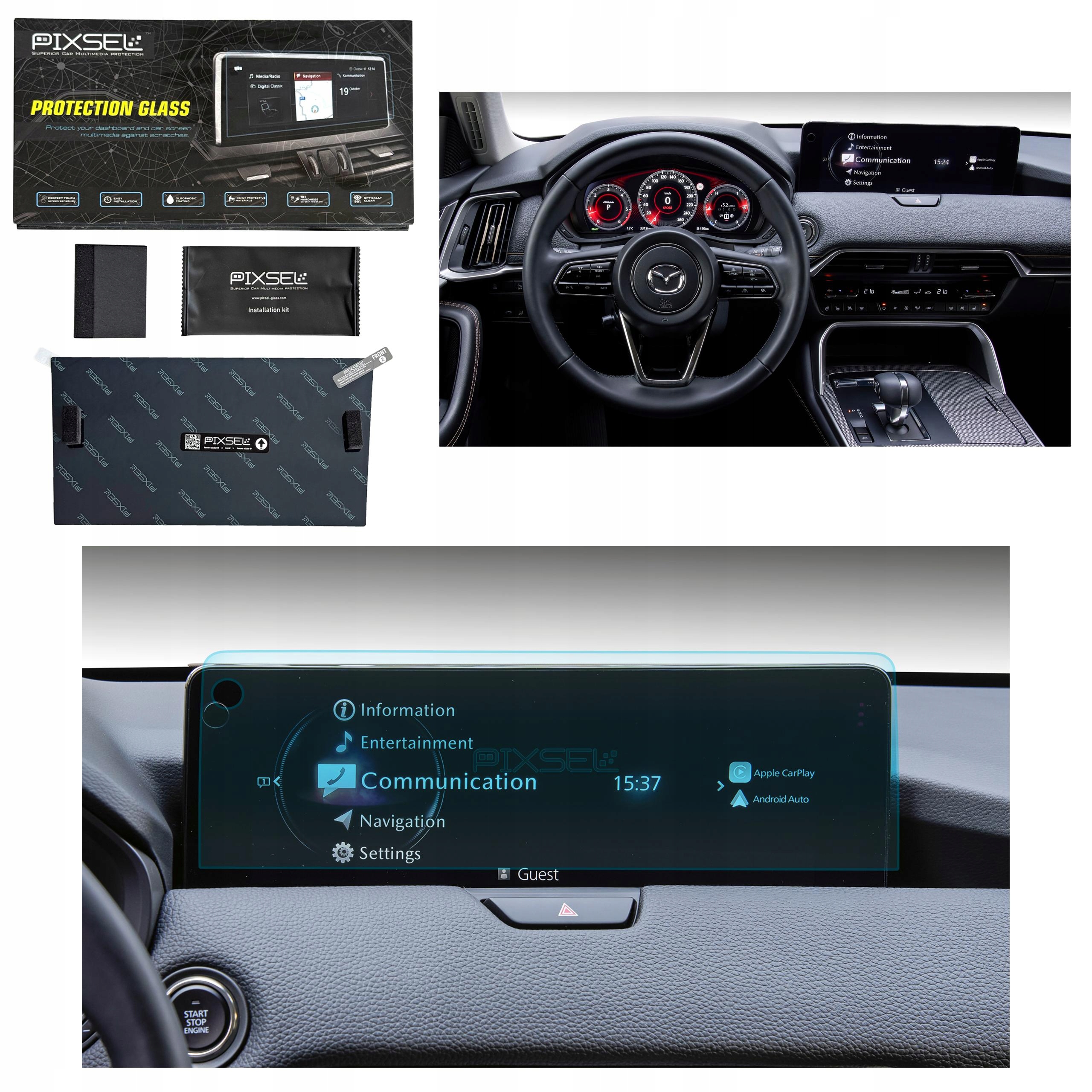 Antyodciskowe Matowe Szkło Ochronne Mazda CX-60-14.9“ 2022-na monitor