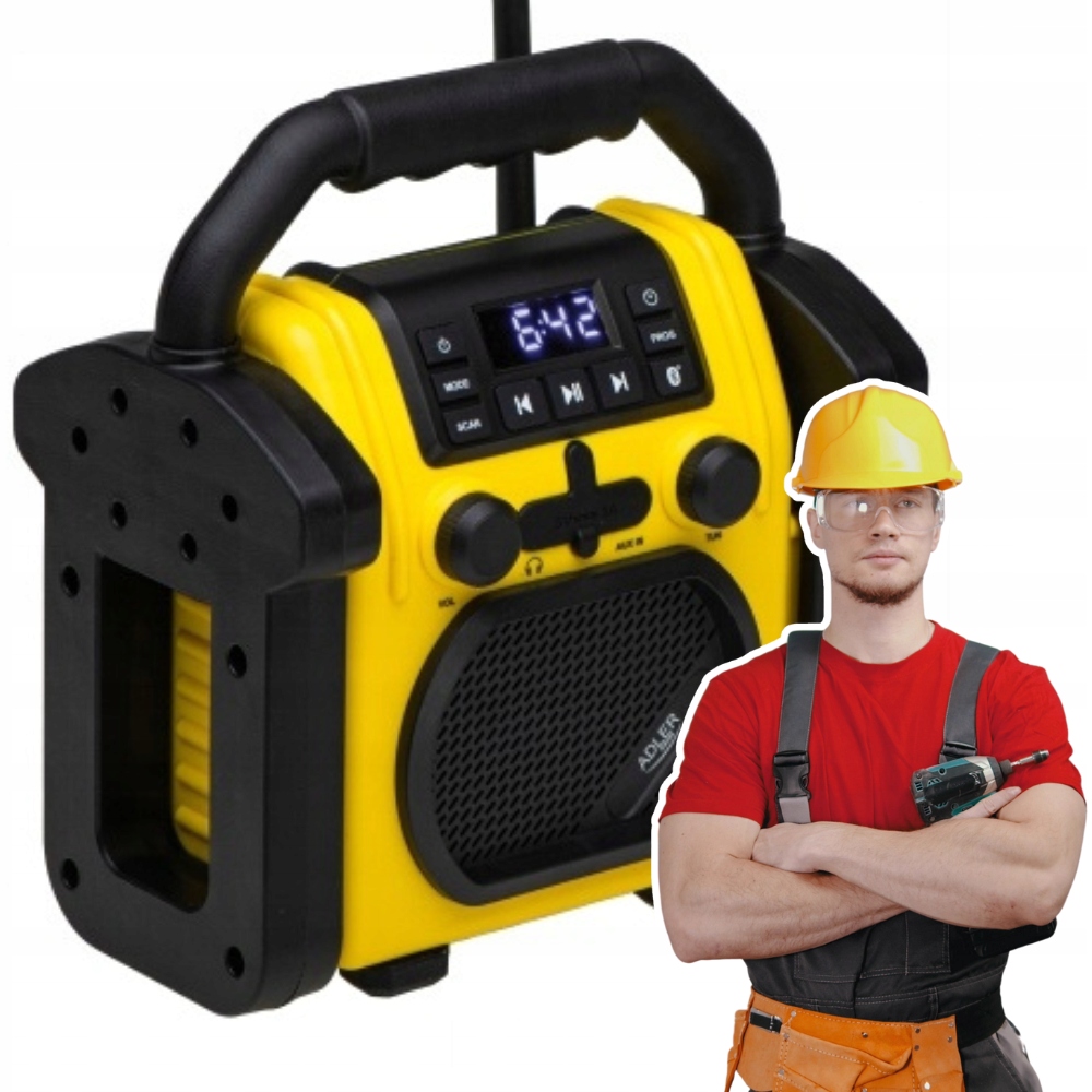Stavební Rádio, kompaktní reproduktor Bluetooth, Fm Podobné Napájení