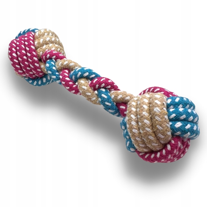 

Szarpak z Piłką zabawka sznurek dla psa kość 18cm