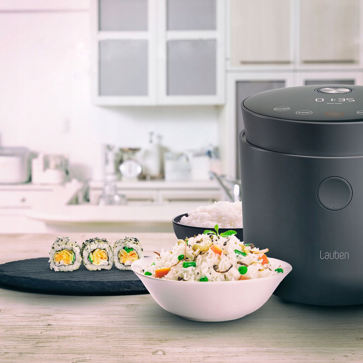 Ryżowar Lauben Low Sugar Rice Cooker 1500AT + RYŻ brązowy BioPlanet Liczba programów 6