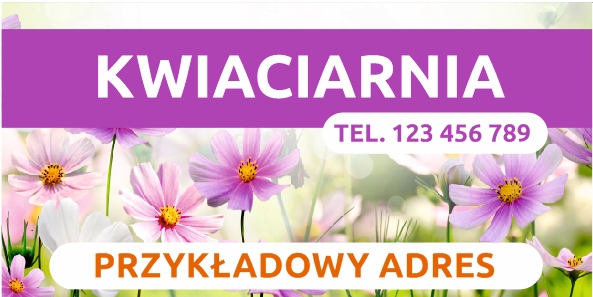 

Baner Kwiaciarnia Kwiaty 150x60cm K05 Transparent