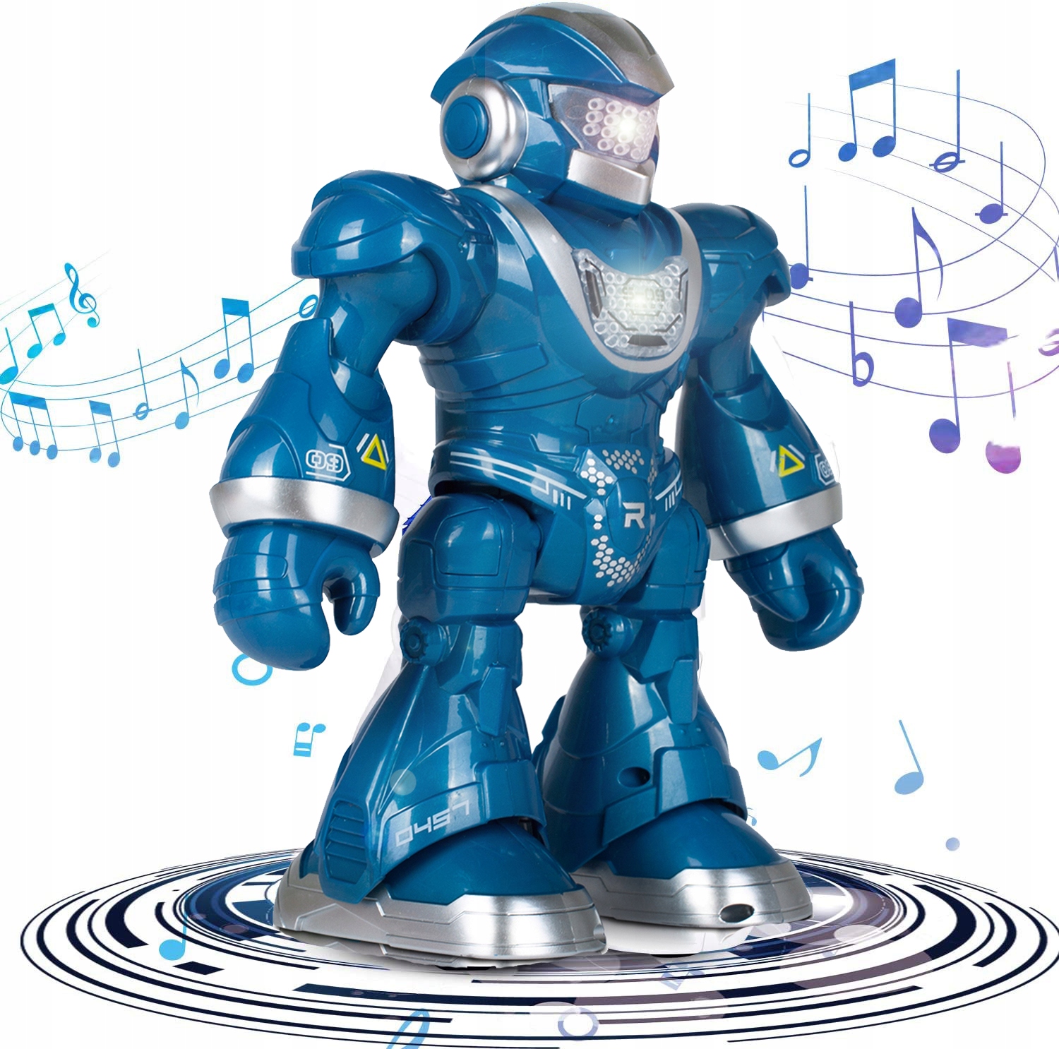 DUŻY ZDALNIE STEROWANY ROBOT Pilot R/C do programowania CHODZI TAŃCZY LED Materiał plastik