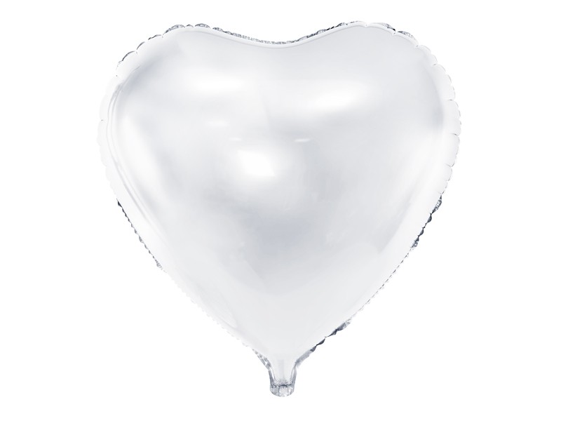 

Balon foliowy metaliczny serce biały 45cm ozdobny