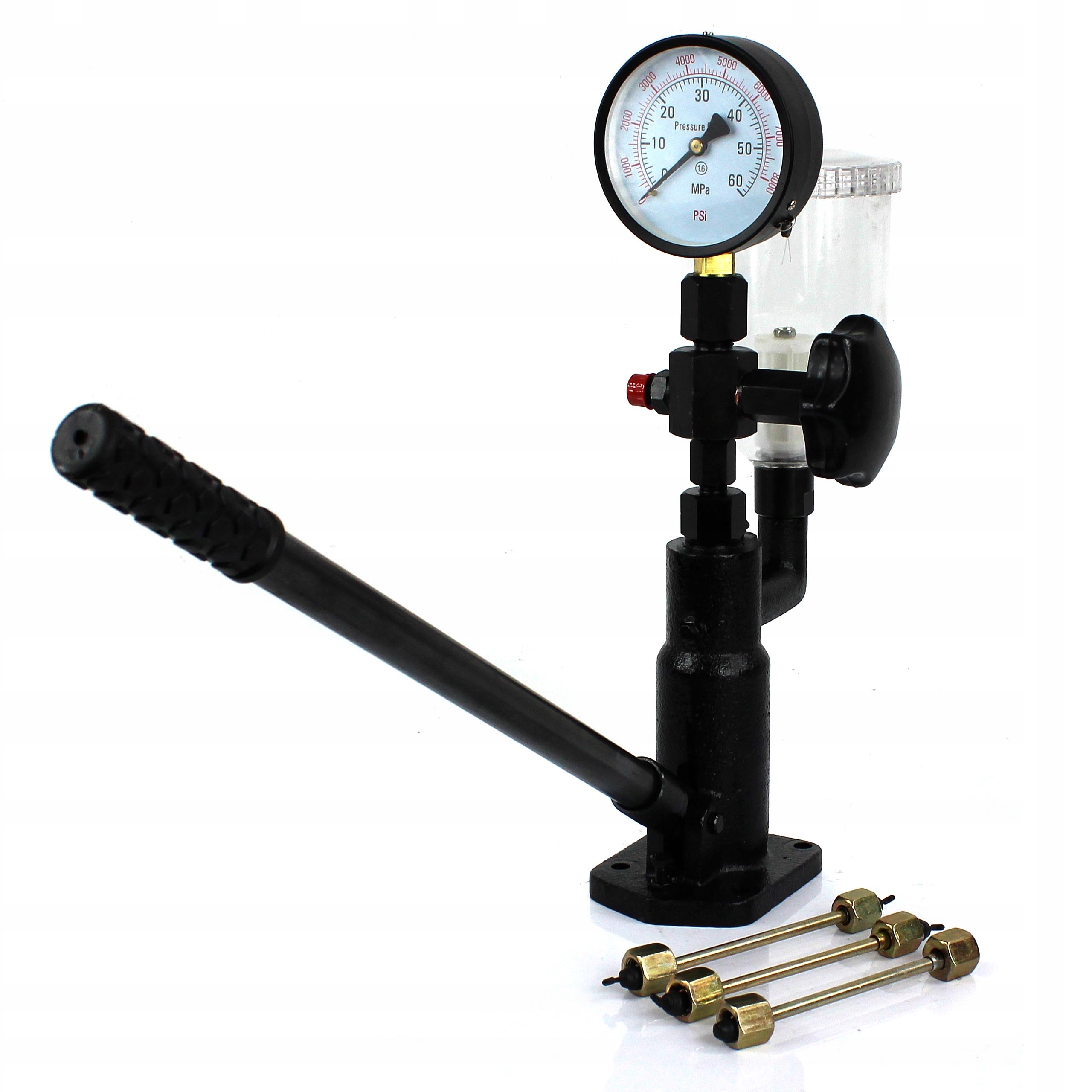Vzorkovač Vstrekovačov Tester 600 Bar Diesel Manometer 3 Adaptéry