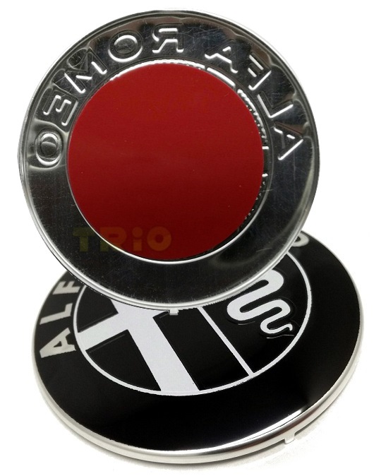 

Emblemat logo znaczek Black Alfa Romeo przód tył