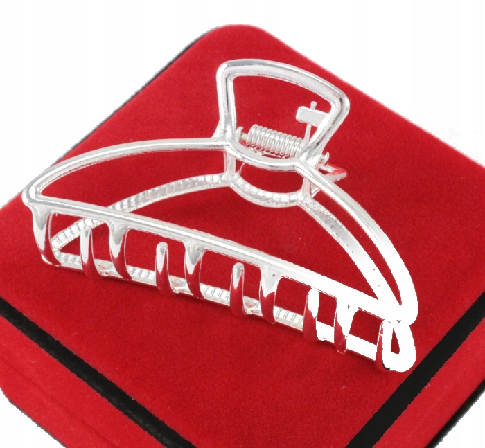 

Klamra Do Włosów Srebrna Metalowa 7,5 CM