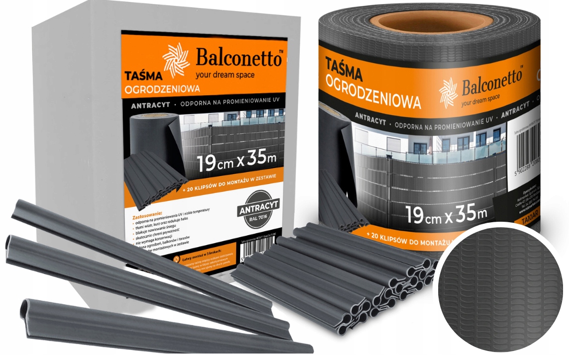 

Taśma Ogrodzeniowa Uv Osłona Paneli 35m +klipsy