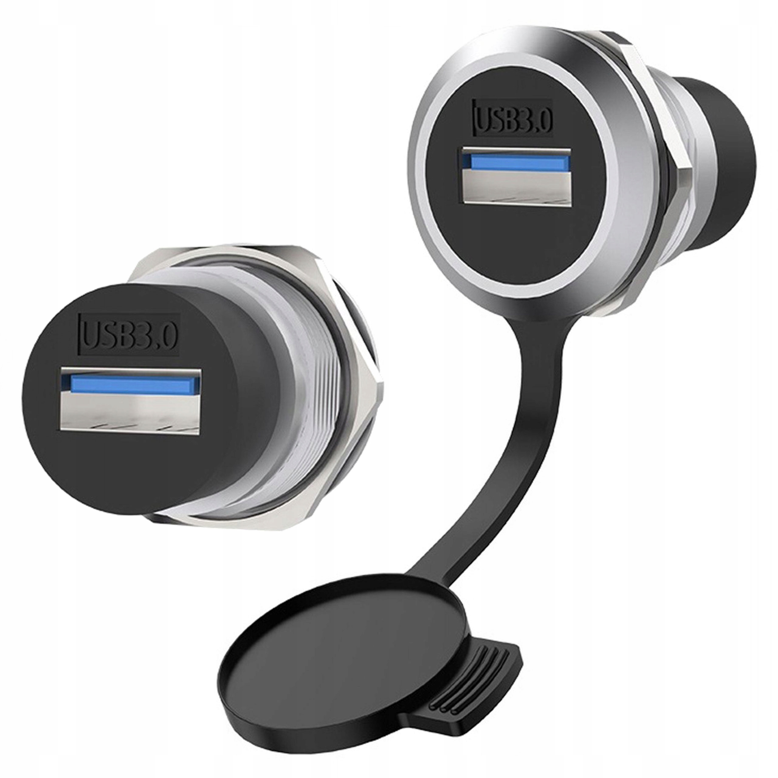 GNIAZDO USB 3.0 Z ZAŚLEPKĄ ZŁĄCZE INSTALACYJNE PANELOWE ROXTONE RAU3D24-C