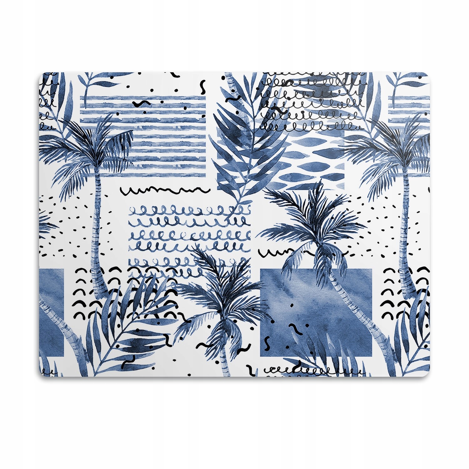 Levně Podložka pod misky pro psa Modrá palma 60x40