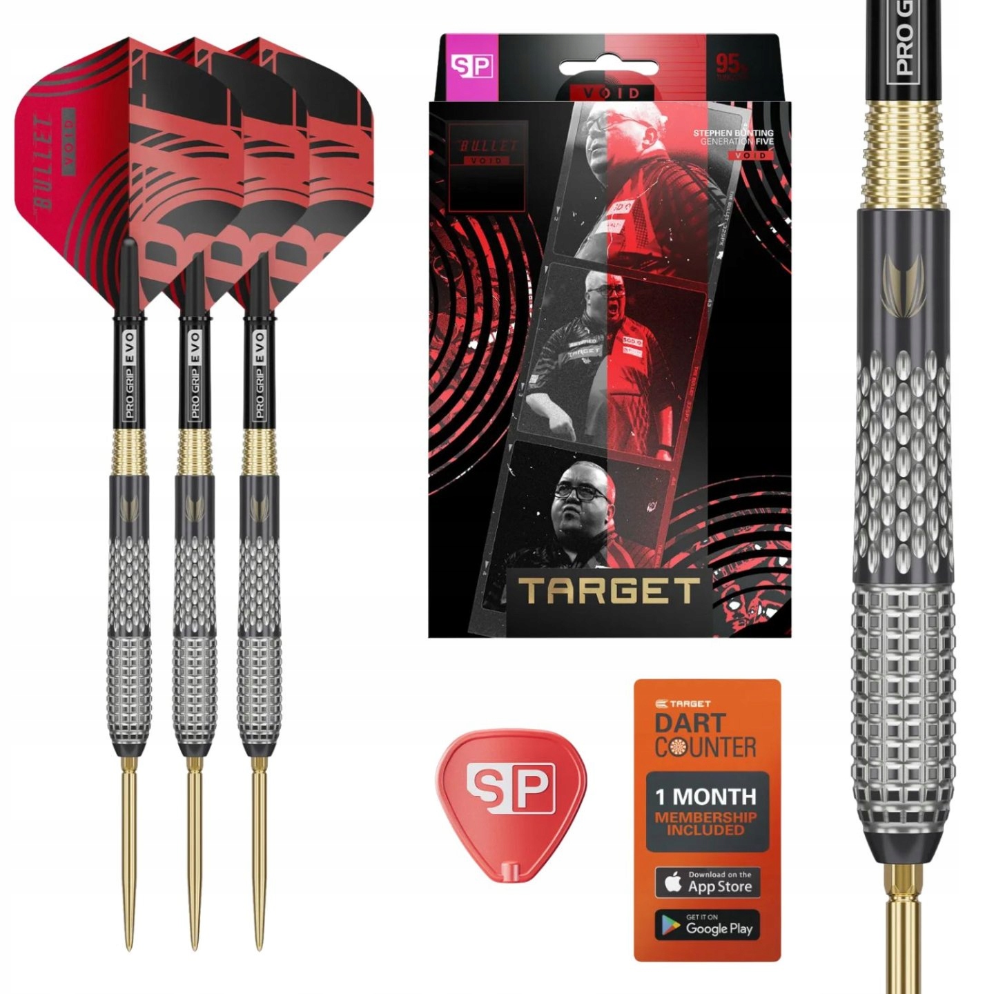 Target Stephen Bunting G5 Void Swiss Point 95% Lotki do Darta 22 gramy.