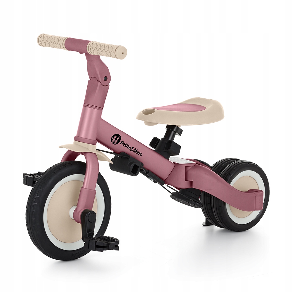 Rowerek trójkołowy Wielofunkcyjny Petite&Mars Turbo 5w1 Dusty Rose
