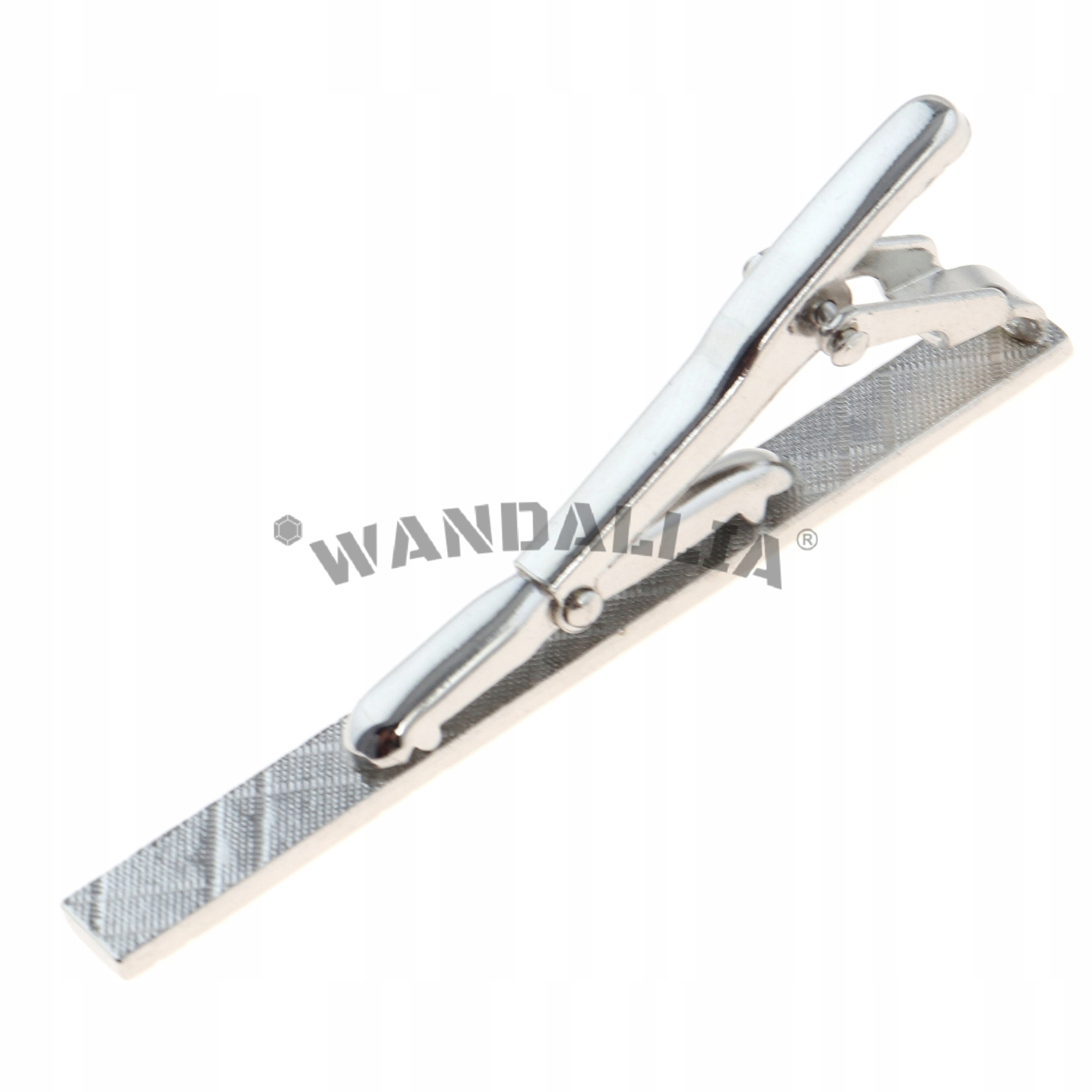 WANDALLIA Spinka do Krawata SP-KR-102 Klasyczna Srebrna dł. 6cm Kod producenta SP-KR-102