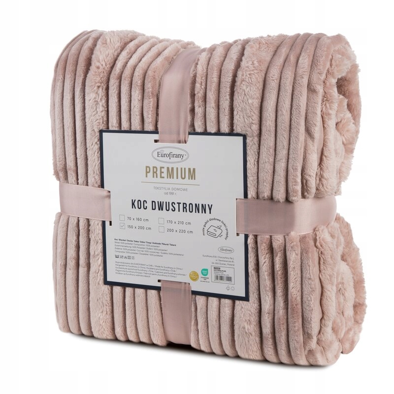 Deka přehoz z mikrovlákna flanelového typu 200x220 pudrově růžová měkká Nina