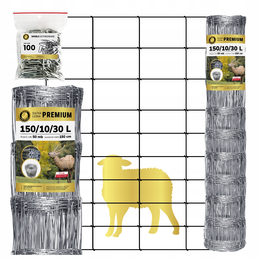 Siatka Leśna 150 Budowlana lub na Sarny Leśna 150 10 30 Montaż Na Skoblach