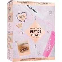 Makeup Revolution Peptide Power Duo na řasy a rty dárková sada 3 ml