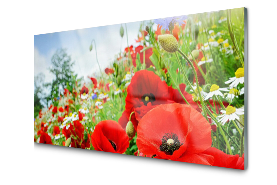 

Panel szklany dekoracyjny Dekor Kwiaty 100x50