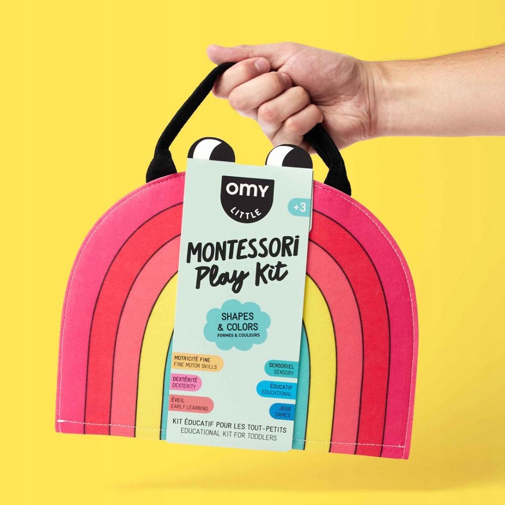 Miękka książka aktywizująca naklejki na rzep Montessori Omy Kształty