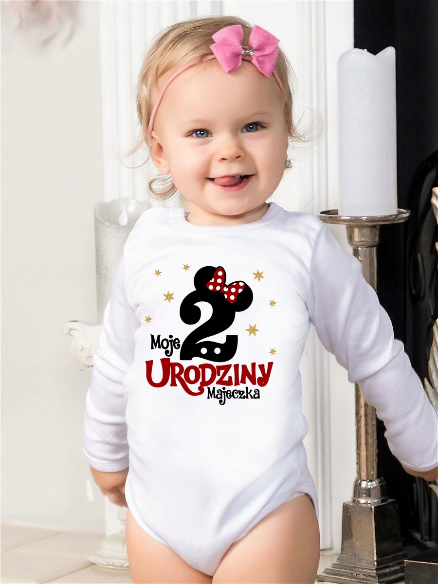 Body URODZINY 2 LATA MYSZKA MINNIE IMIĘ r. 98 Liczba sztuk w ofercie 1 szt.