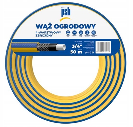 4-vrstvová záhradná hadica 3/4 50 m, odolná a spoľahlivá