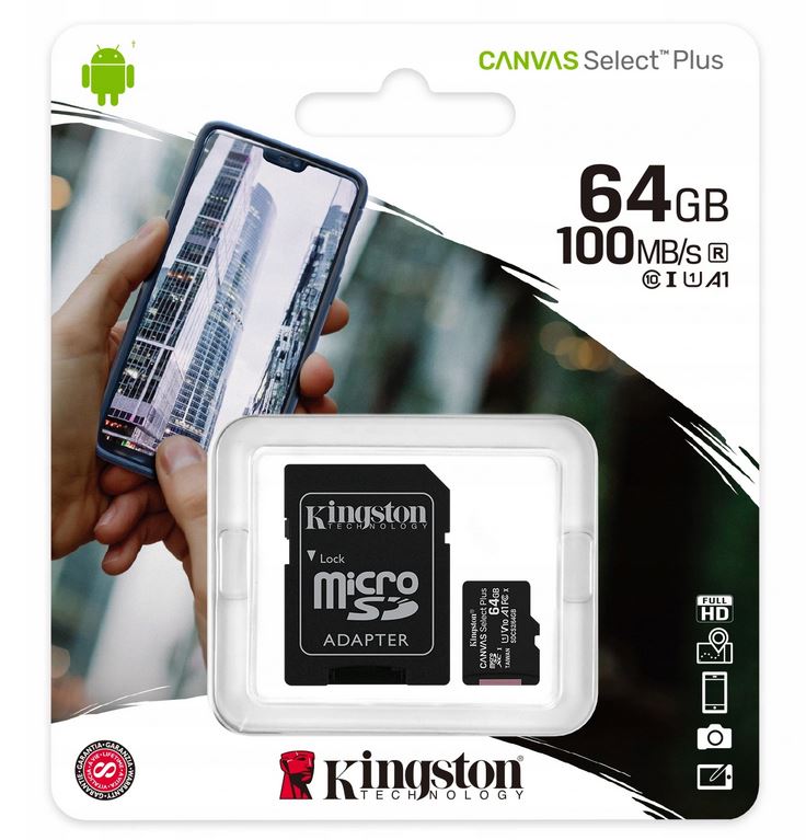 

Karta pamięci Kingston micro Sd SDCS2 64GB Uhs