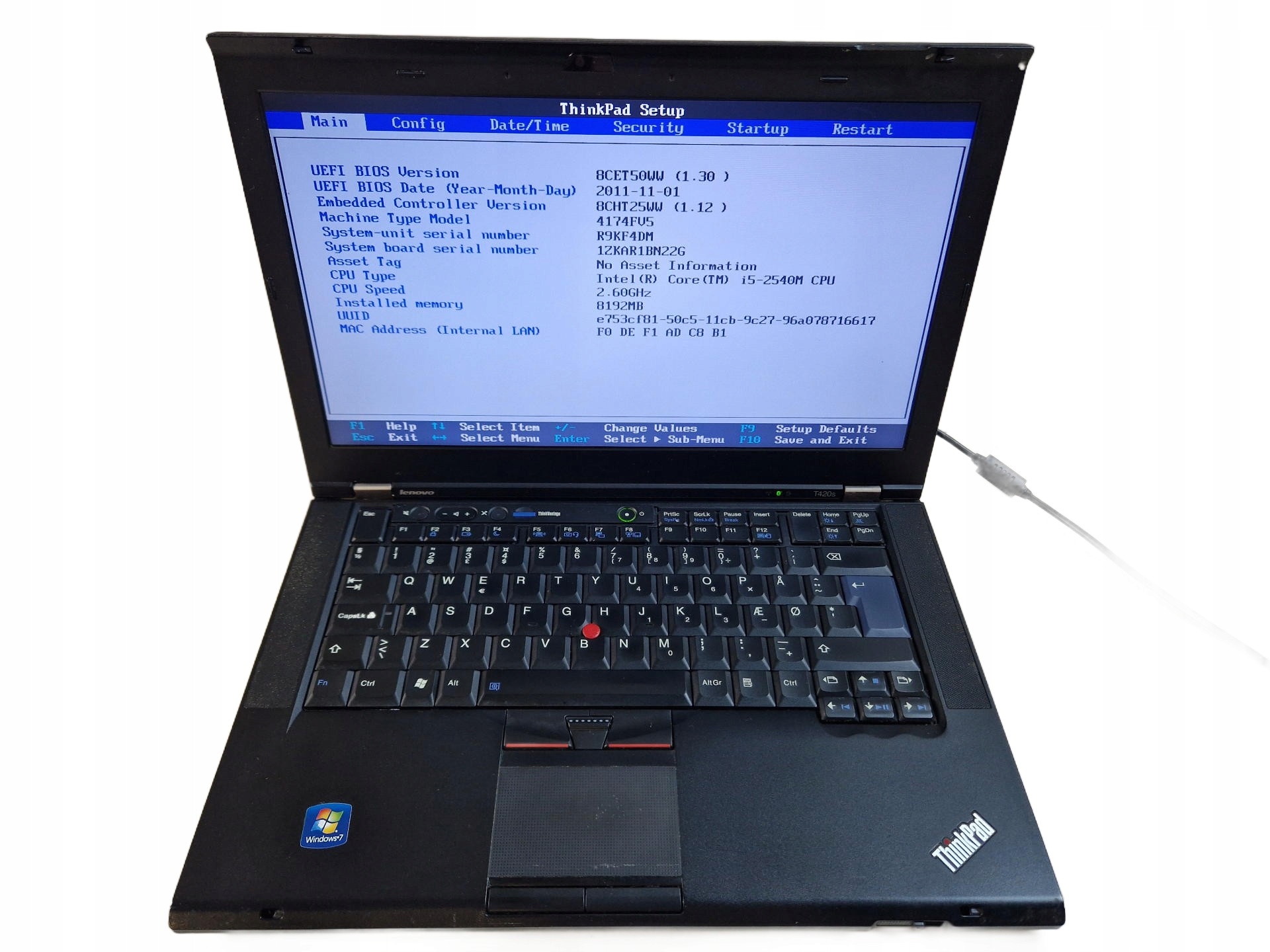 Lenovo ThinkPad T420S 【最上級Core i7】アダプター付 Lenovo