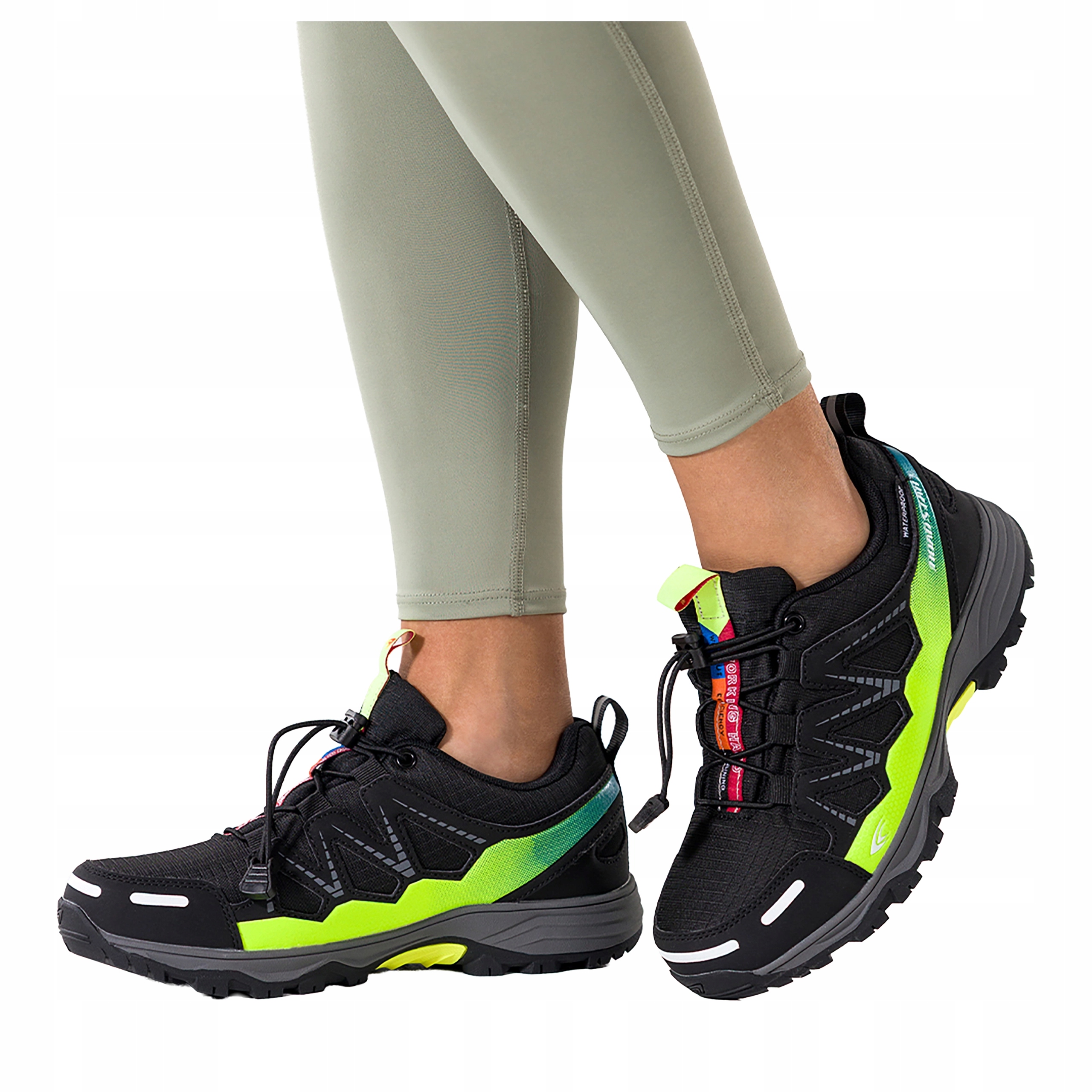 Trekové Boty Černé Dámské Běžící Podrážka Šněrované vel. 38