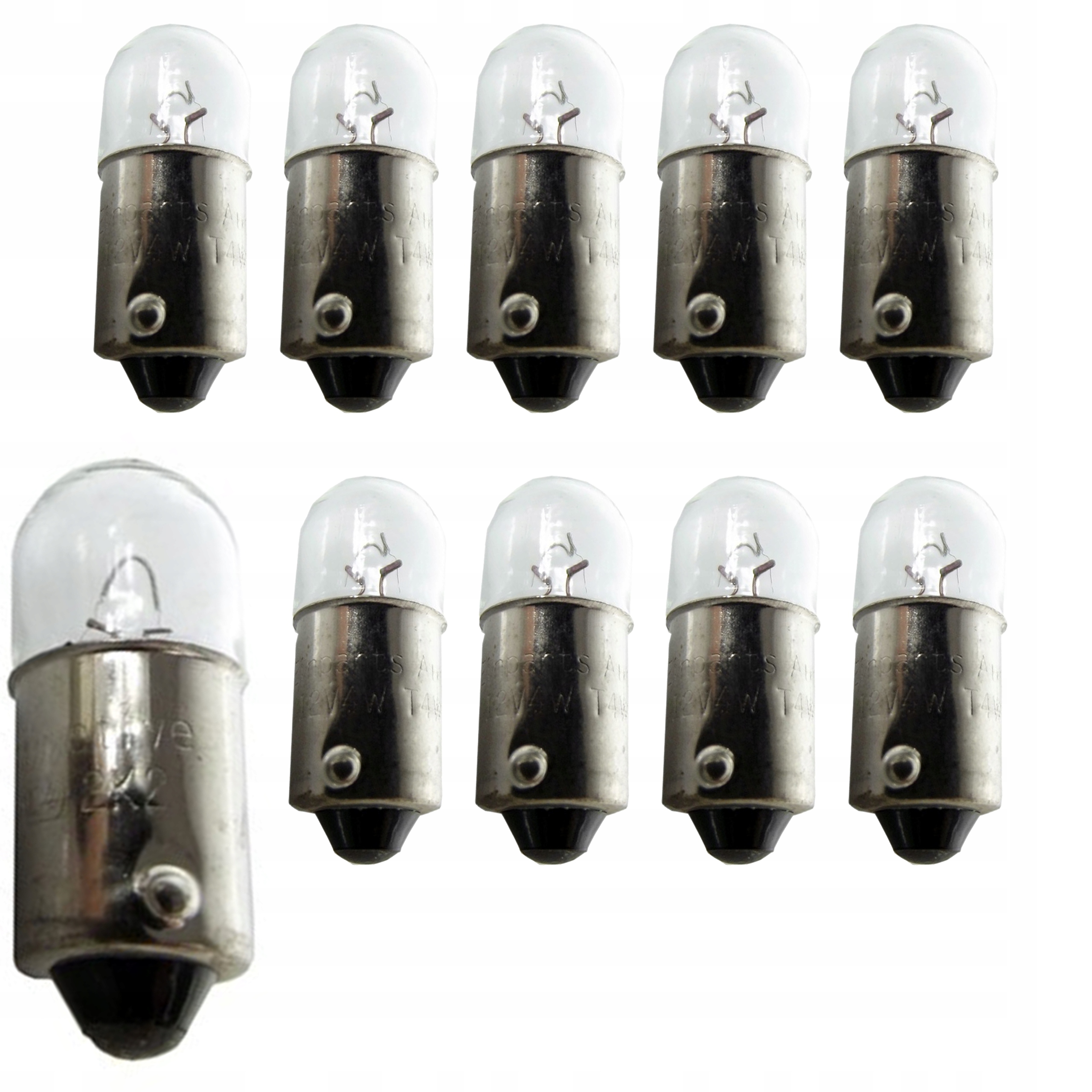 10 Sztuk Żarówki Halogenowe BA9S T4W 12V 3000K