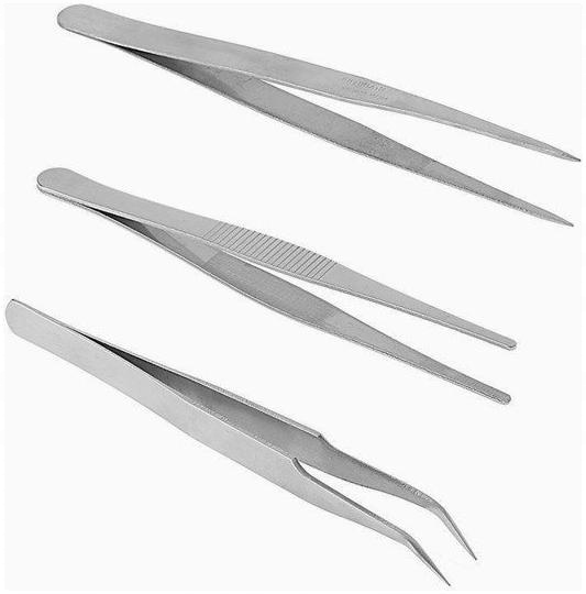 Zestaw Pęset 3 szt. - peseta modelarska 00801 - pinceta - szczypczyki