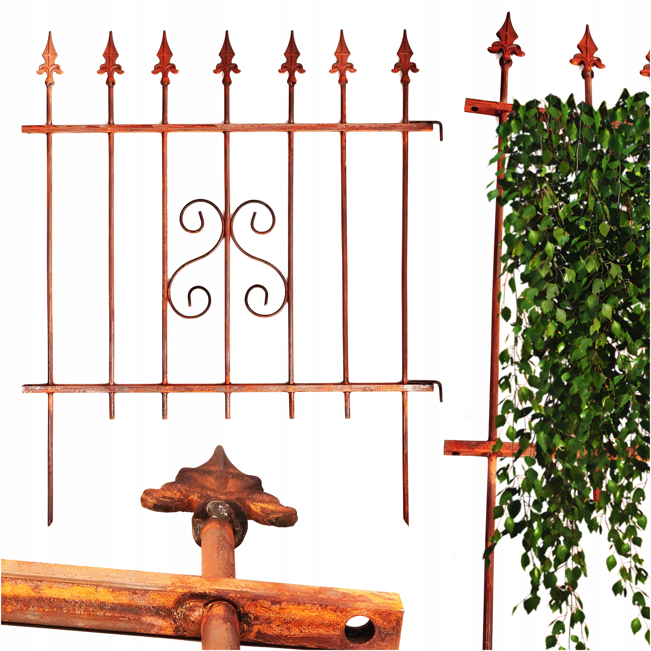 Zahradní Palisáda Zahradní Plot Obrubník 81 CM Rezavý Corten