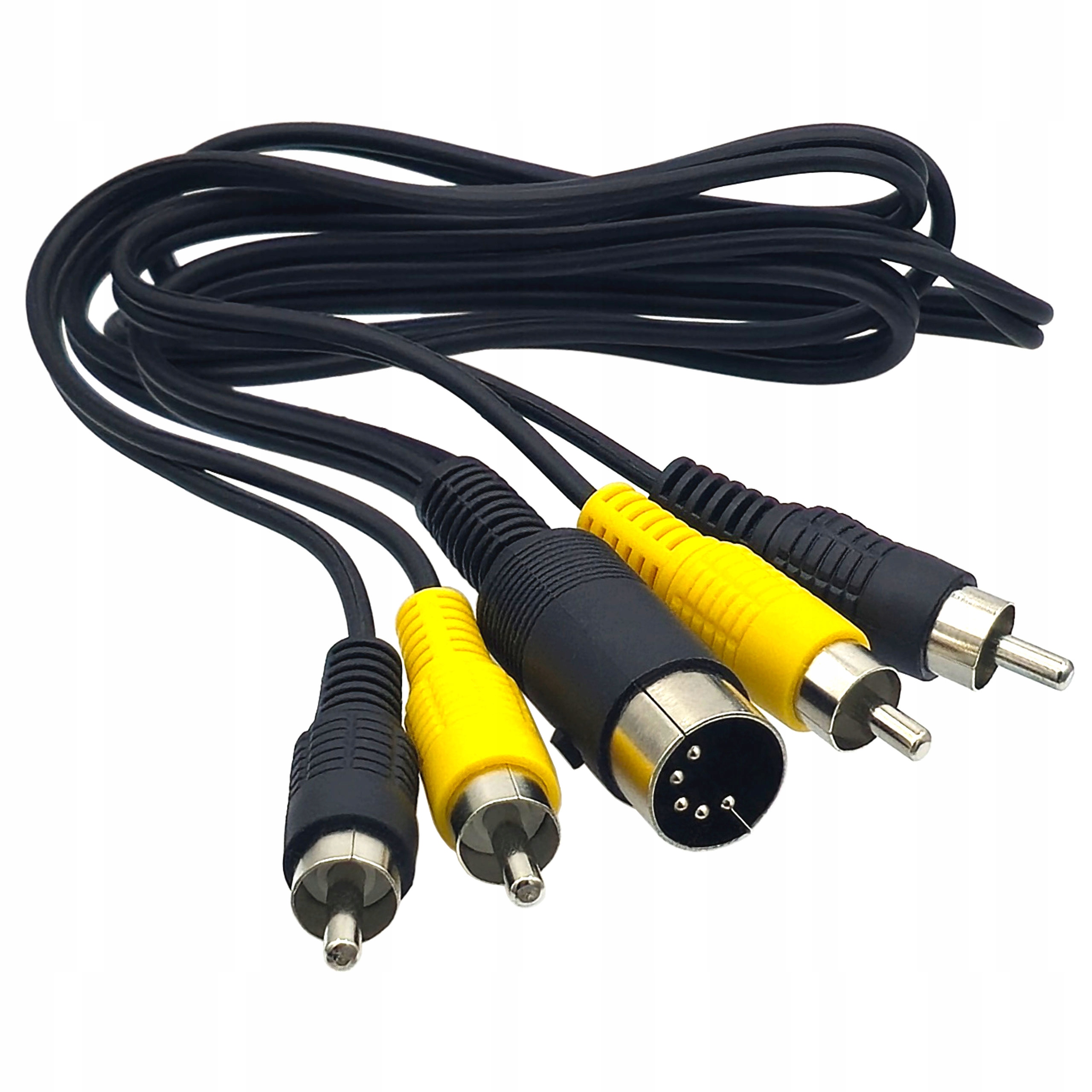 KABEL PRZEWÓD PRZYŁĄCZE AUDIO VIDEO 4x RCA (cinch) - DIN 5 PIN 0,6m