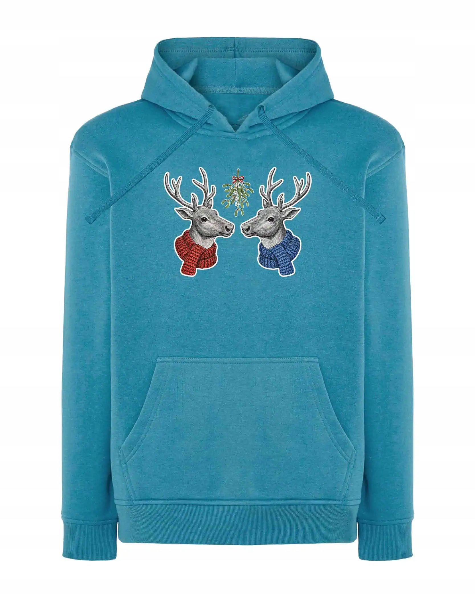 Mikina s kapucí Svatá Jmelí Sobové Polibek Modrá XL