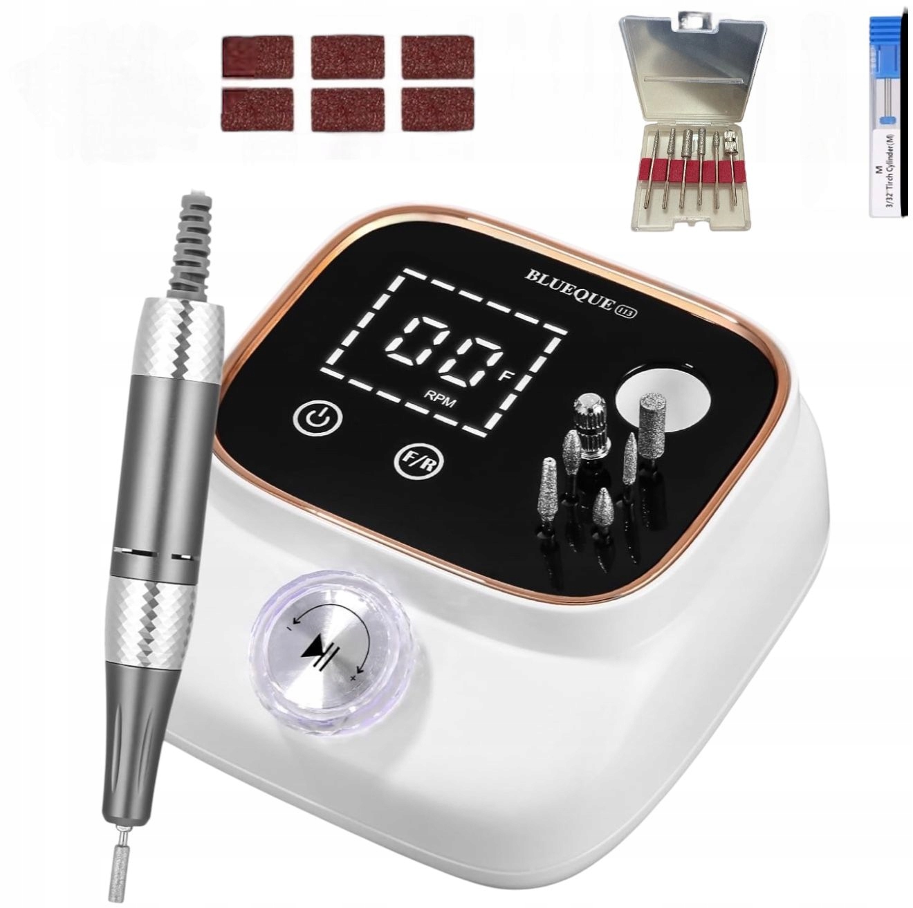 11V1 Hybridní Sada Na Leštění Nehtů Bruska