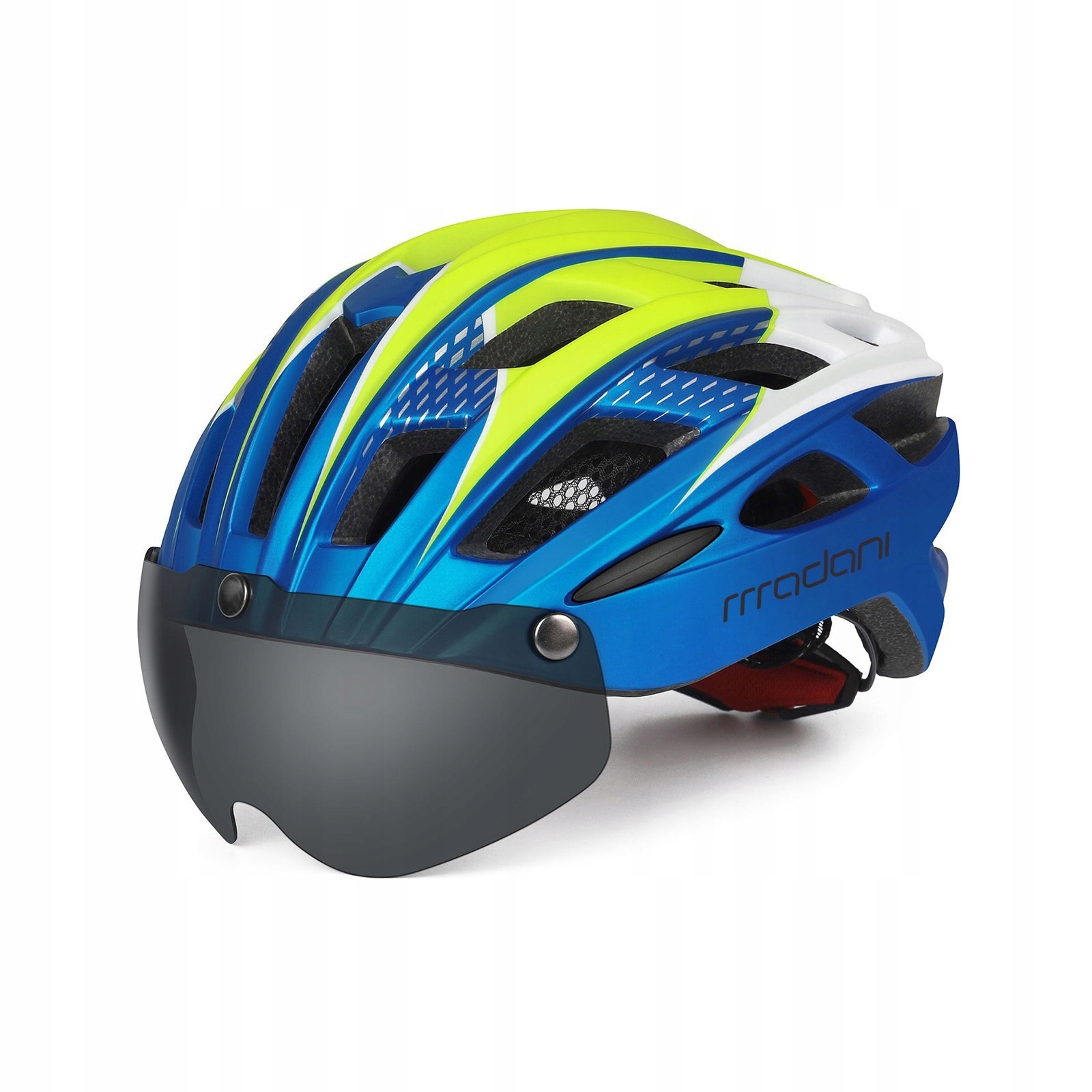 

Kask rowerowy z szybą fotochromową HT19 niebieski