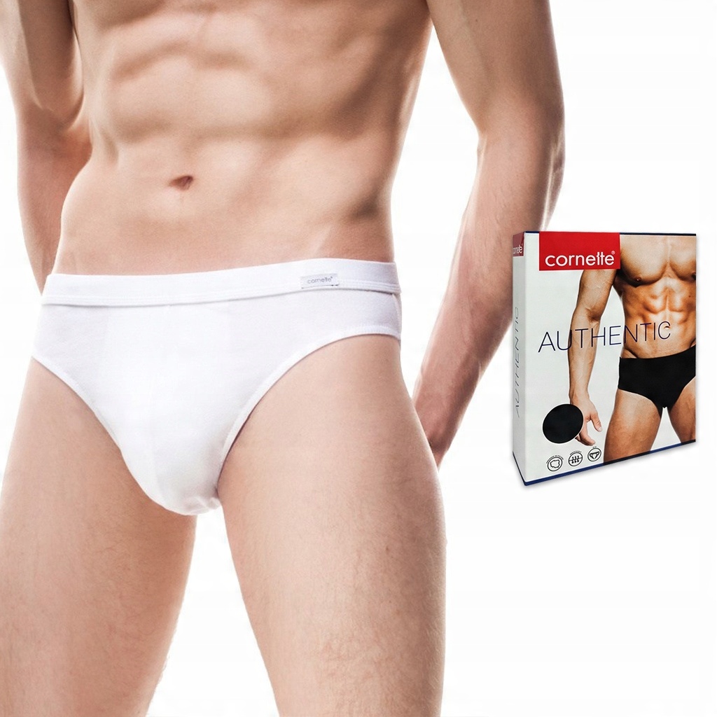 

Slipy Męskie białe Cornette Authentic Mini XL