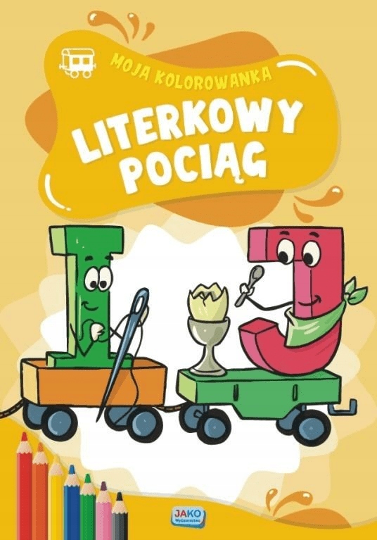 

Moja kolorowanka. Literkowy pociąg