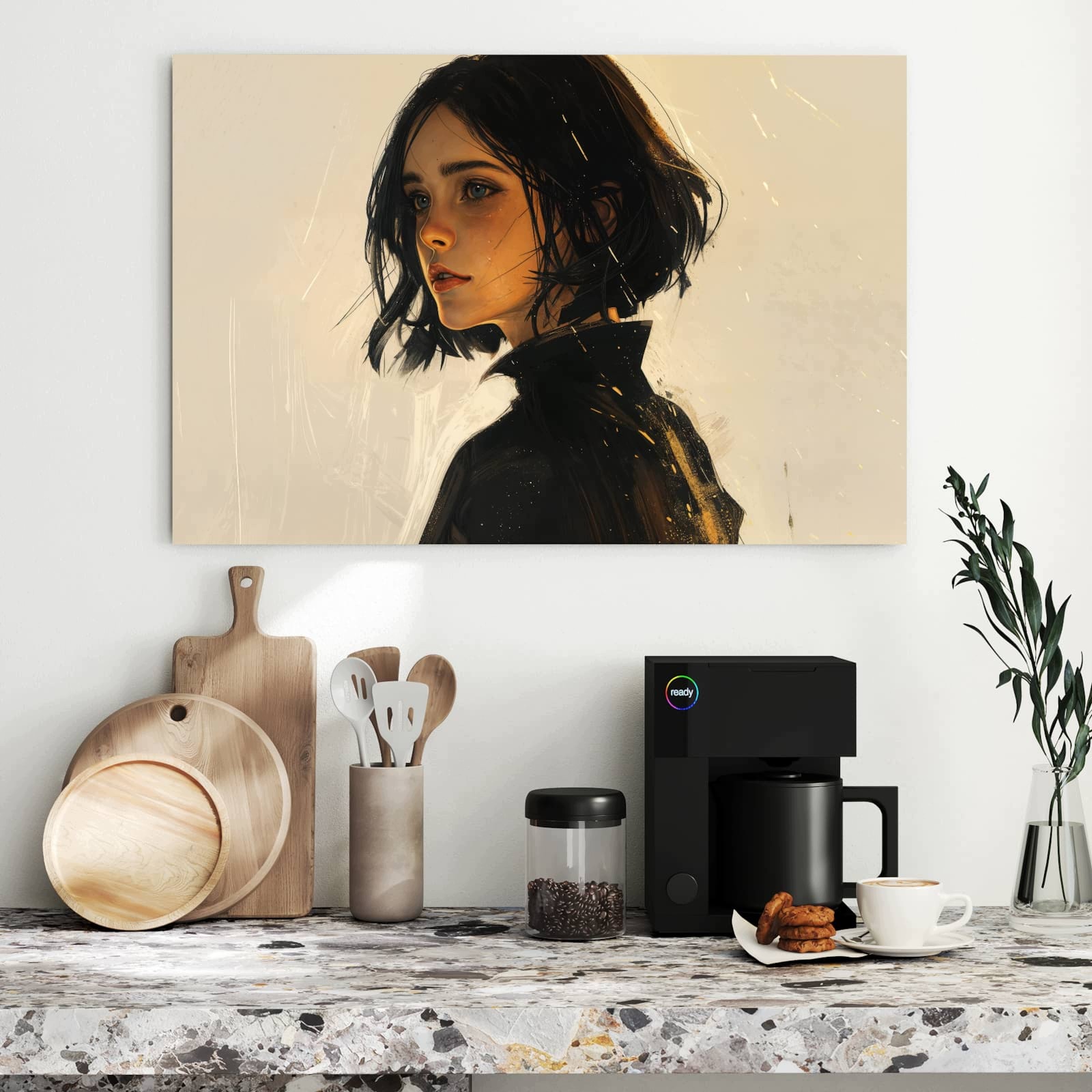 Magnetická tabule Portrét mlody Žena 90 × 60 cm