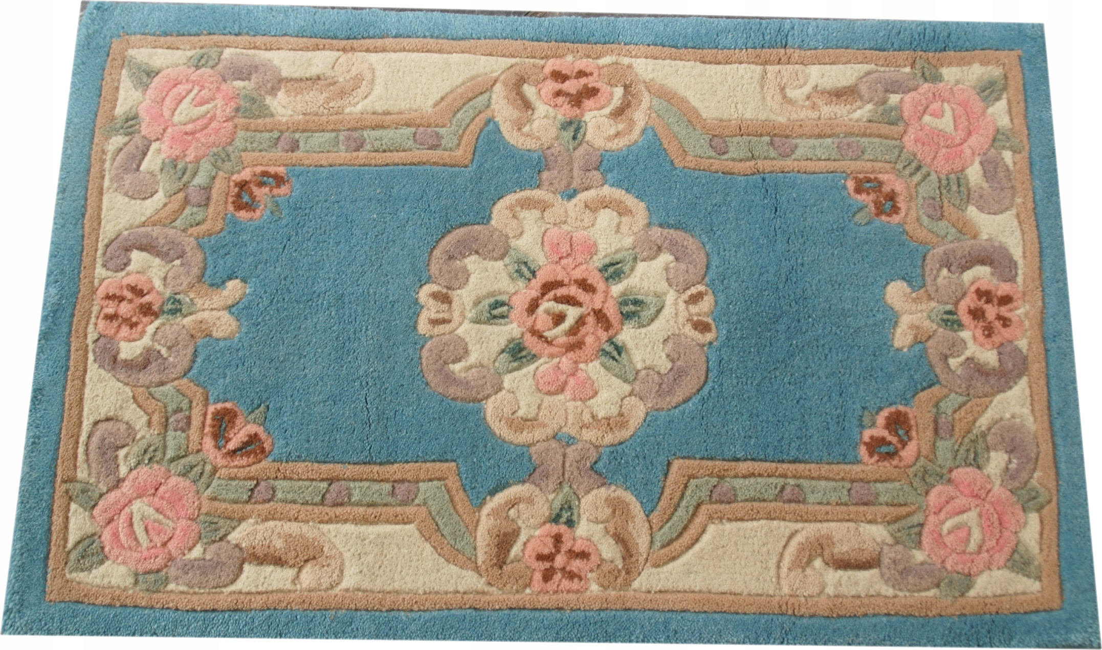 

Wełniany Dywan Aubusson 46x76 Niebieski