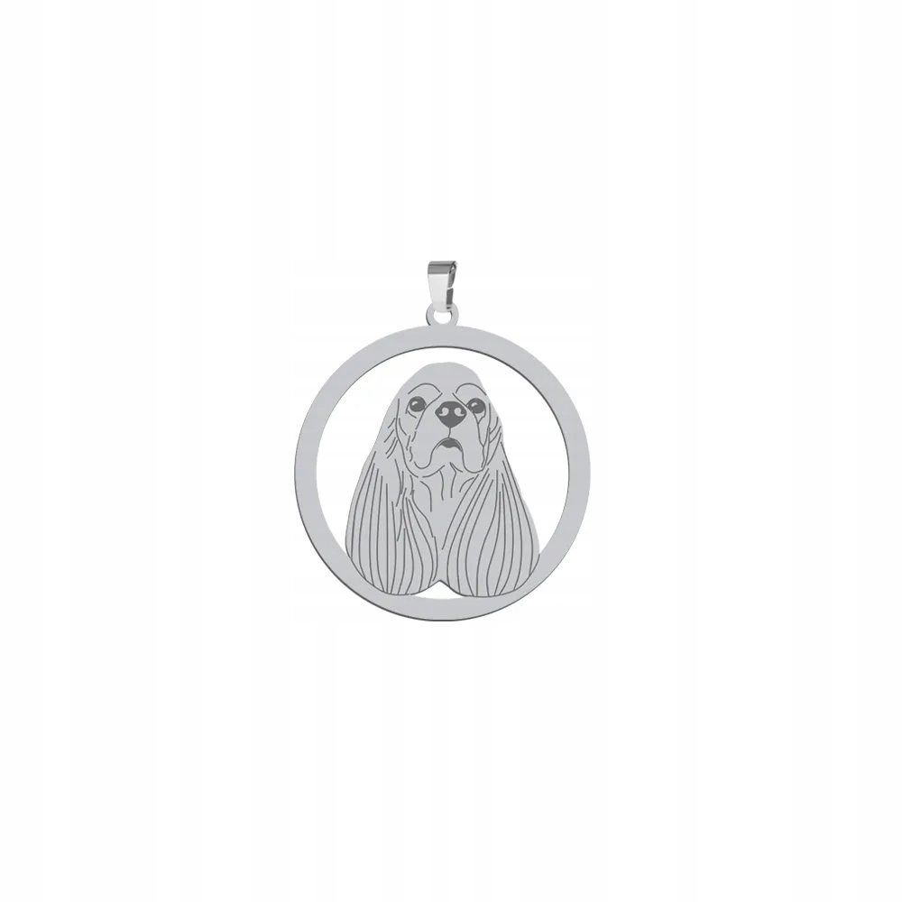 Stříbrný přívěsek s psem American Cocker Spaniel 925 Žena Gravírování Bonus