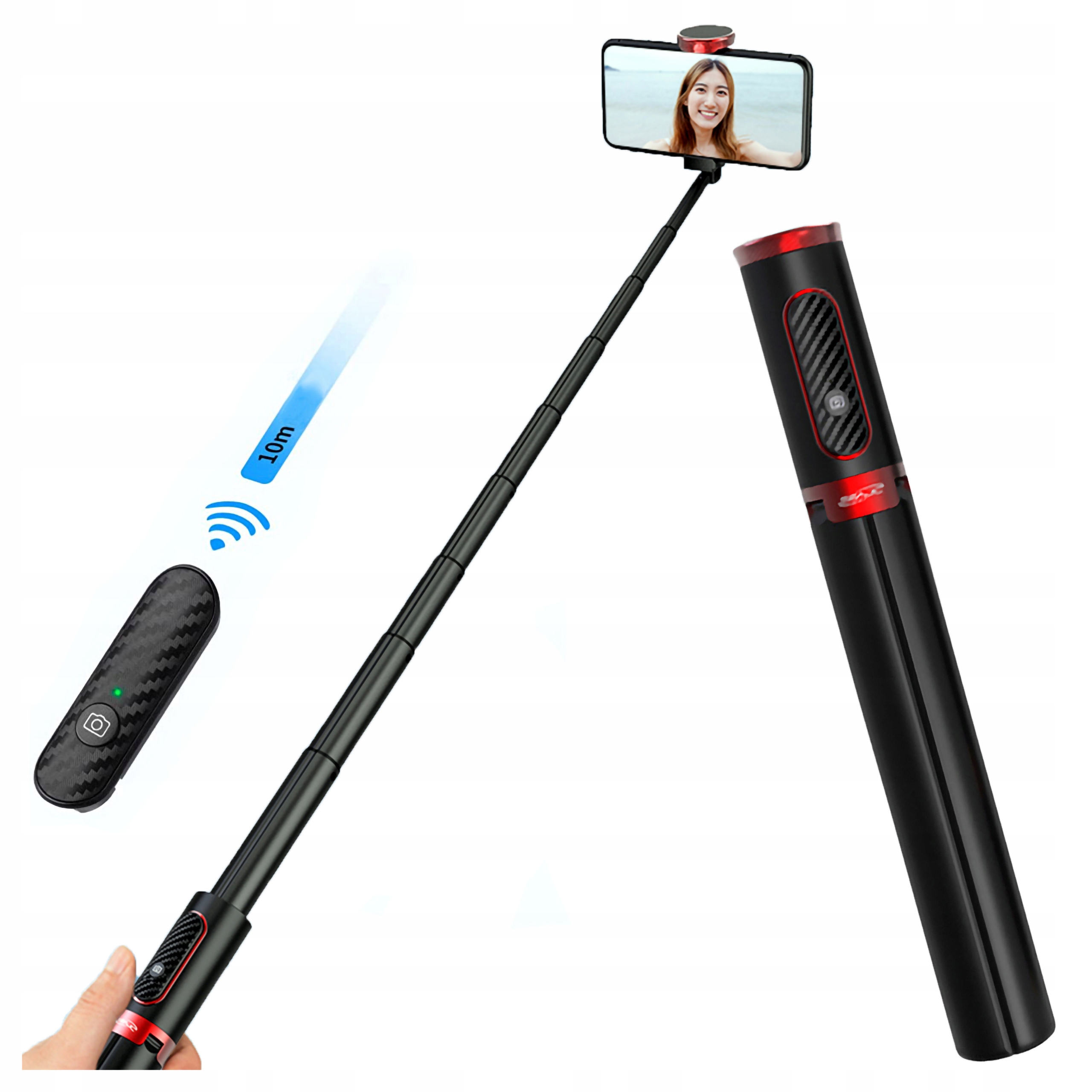 Selfie tyč stativ Seajic Oth-AB202Max Černá s dálkovým ovládáním Bt 10 m