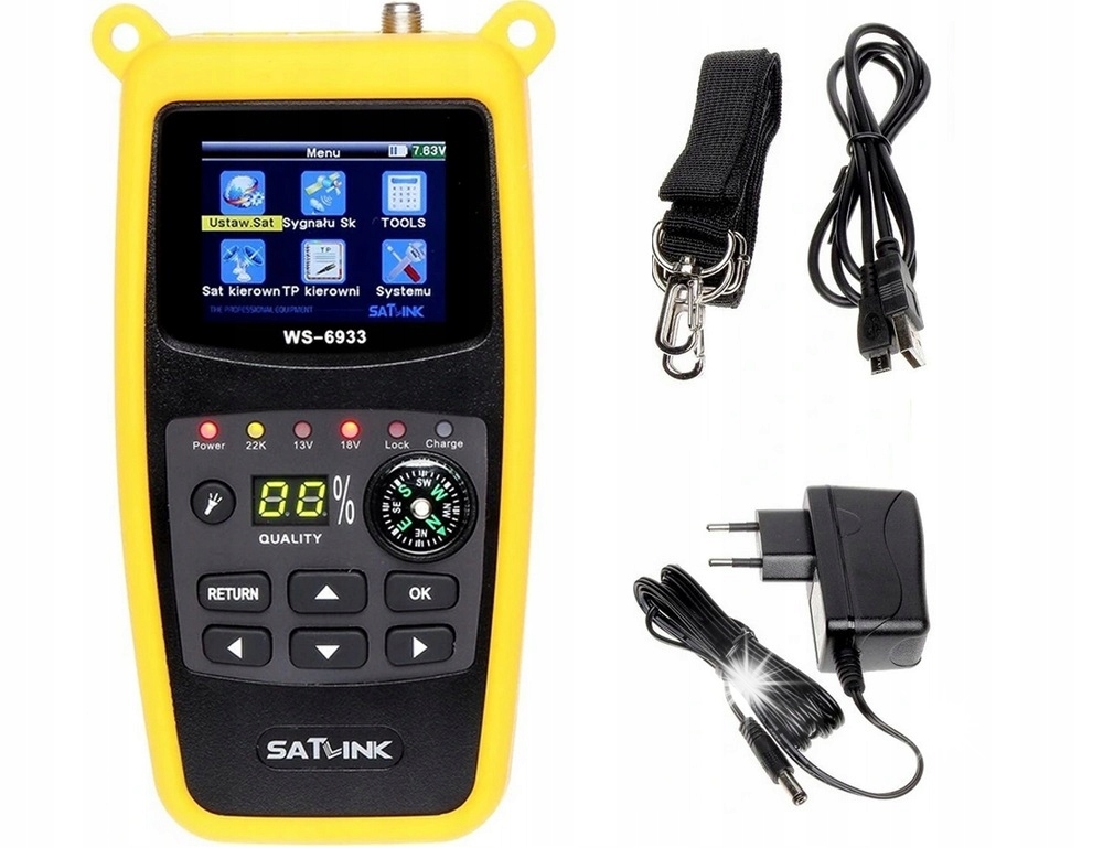 Miernik Satelitarny DVB-S/2 Satlink WS-6933 Sygnał do ustawień anteny