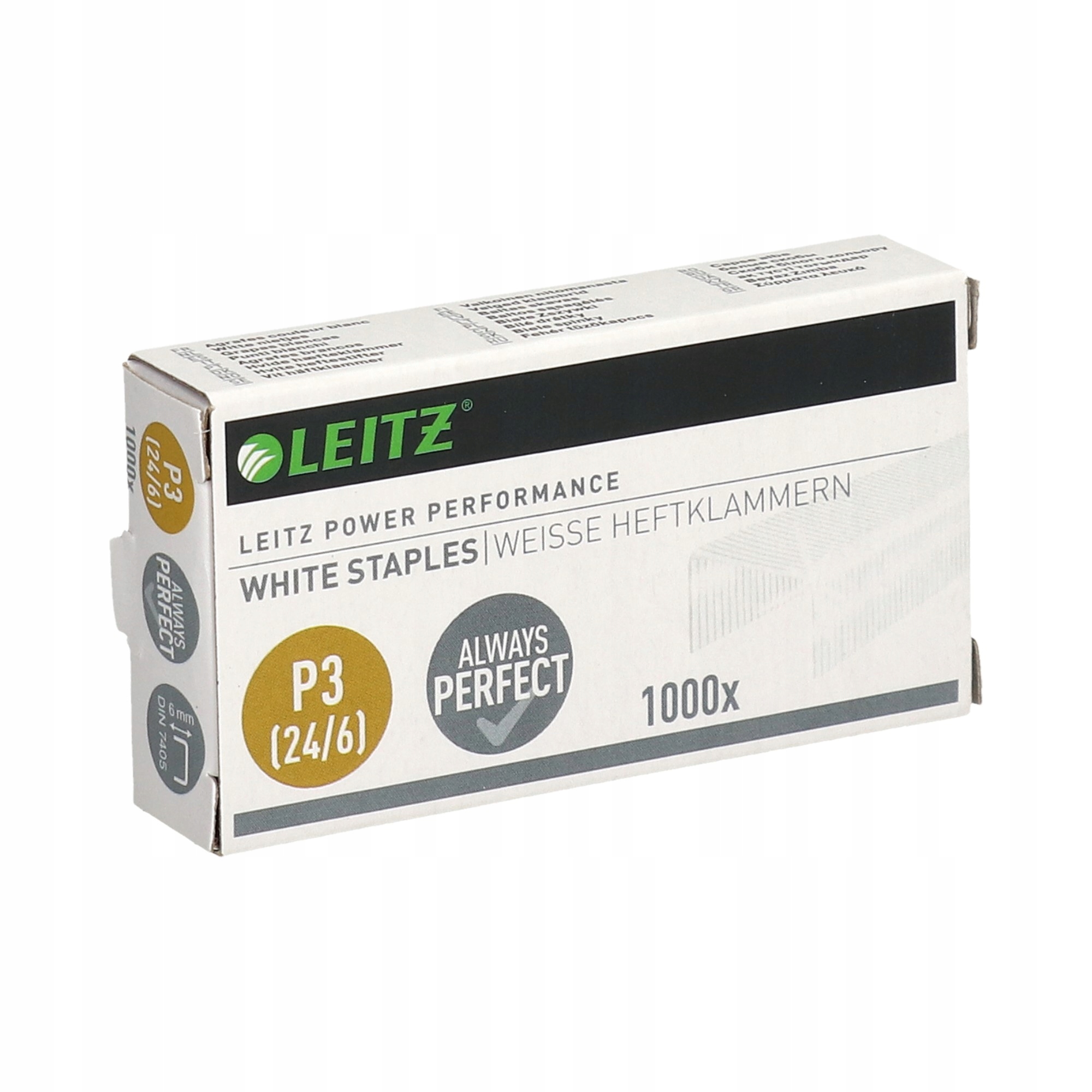 

Zszywki 24/6 białe (1000) Leitz