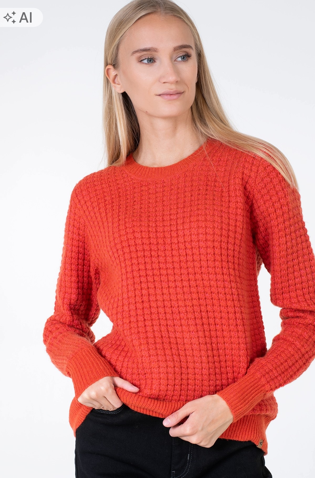 Camel Active Červený Vlněný Svetr S Kulatým Výstřihem XL 7DA