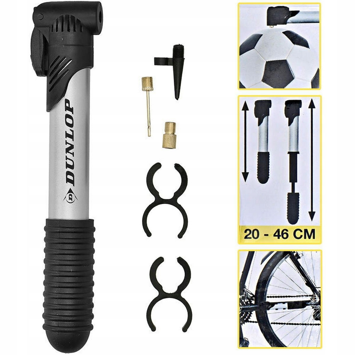 RĘCZNA Mini POMPKA Rowerowa Do ROWERU Piłek DUNLOP