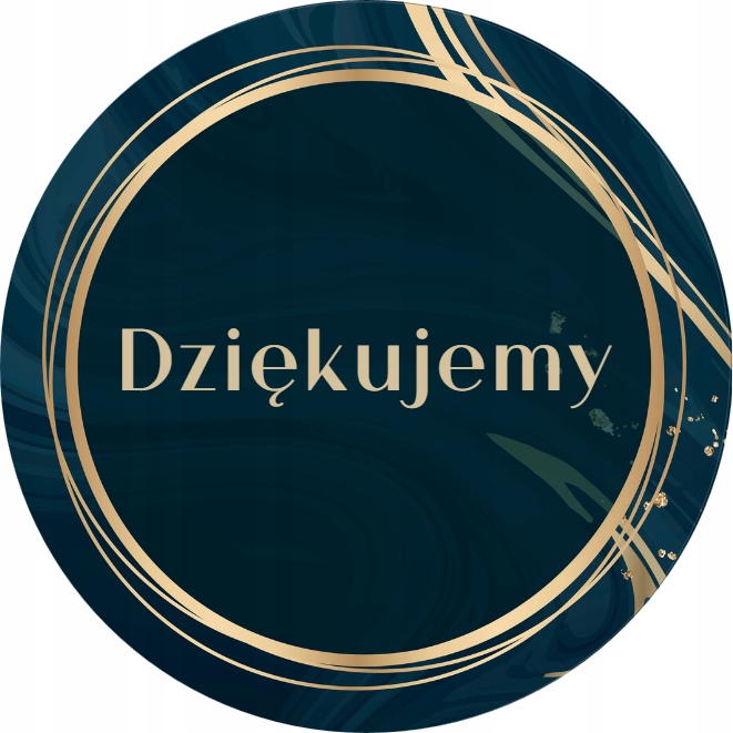 

Naklejki złoto Dziękujemy 5CM 120 Szt KK10
