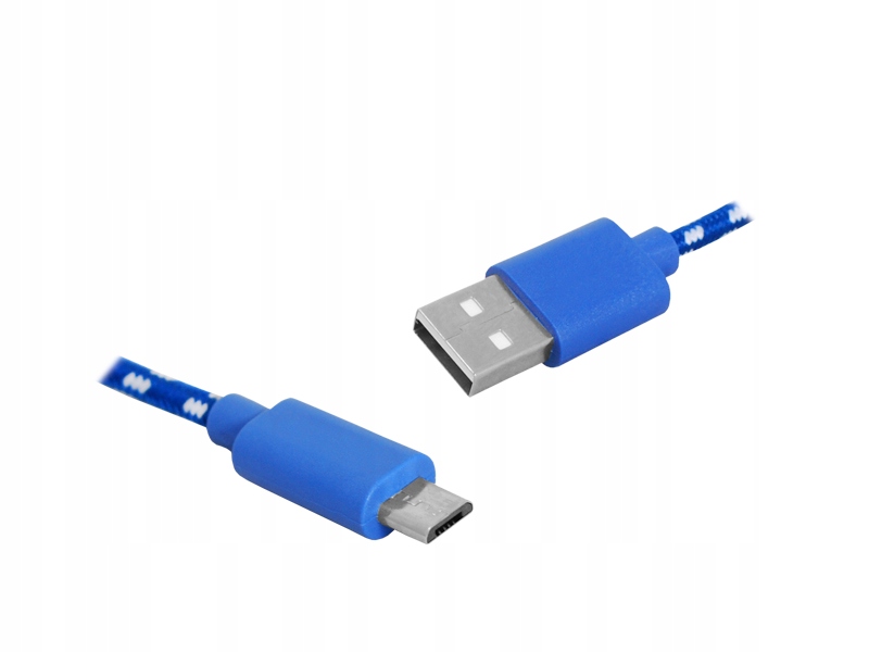 

Kabel Usb microUSB 1m Niebieski Przewód Ładowarki