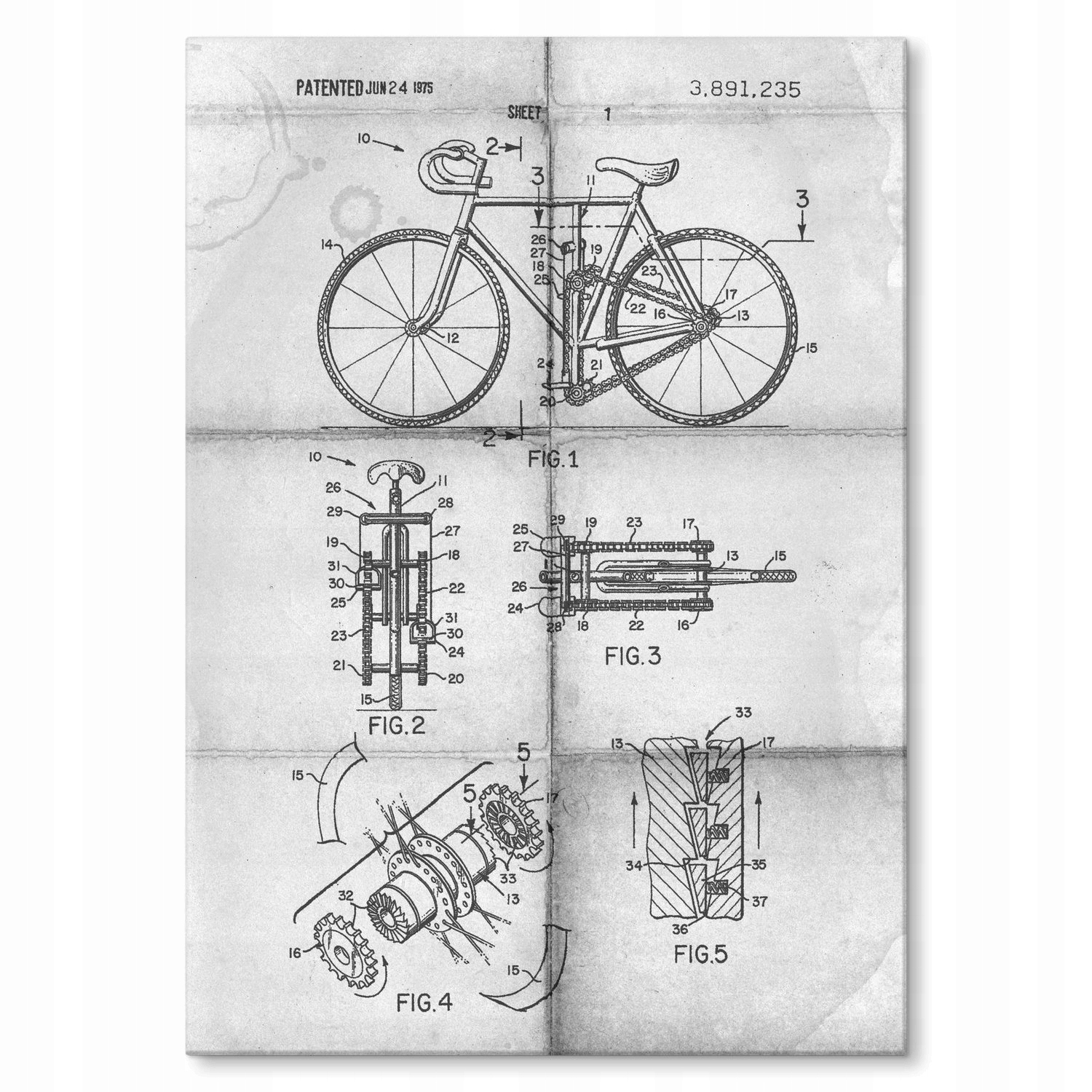 Kovový plakát Kolo L