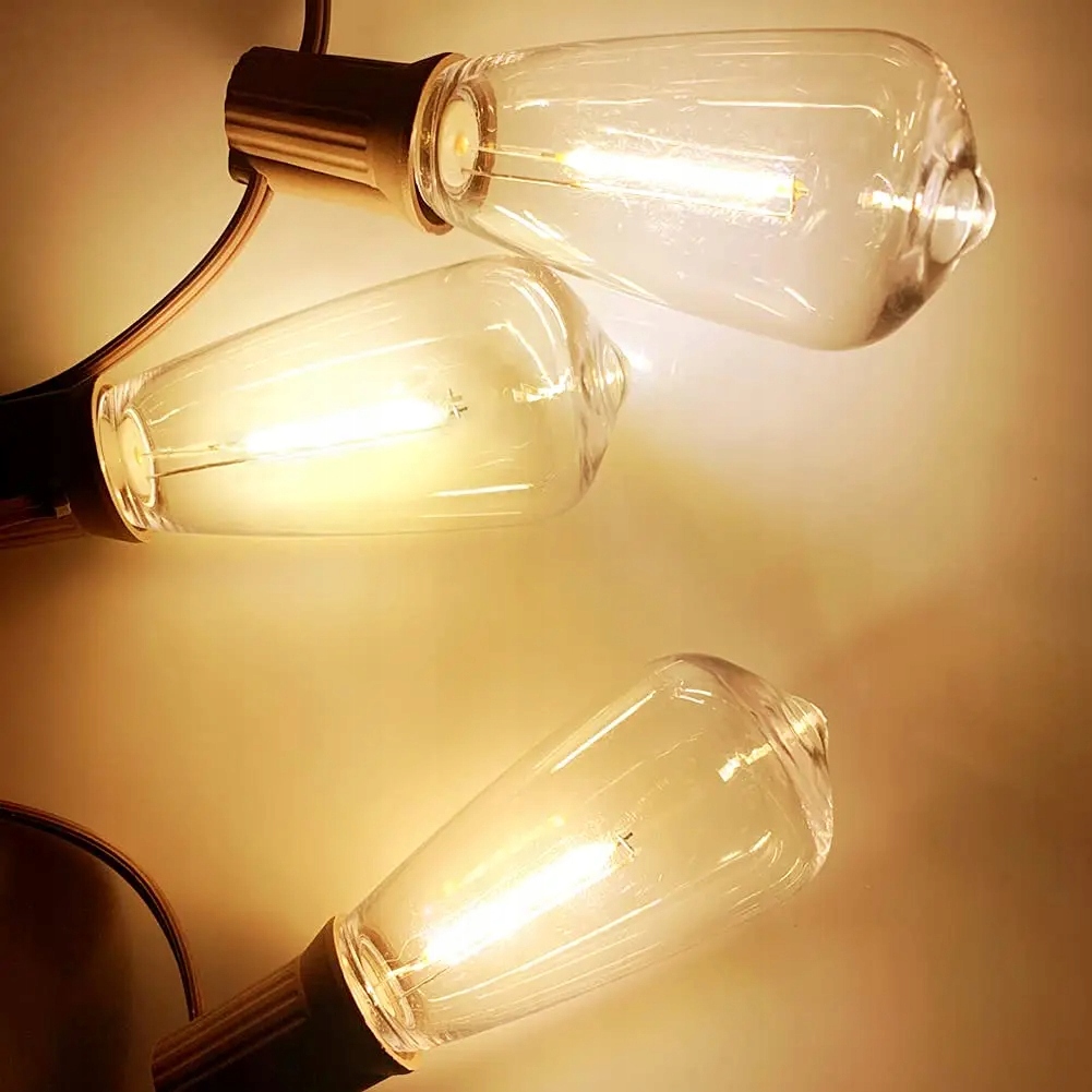 GIRLANDA OŚWIETLENIOWA LED OGRODOWA 15M BARWA CIEPŁA ST38 25LED WODOODPORNA Marka inna