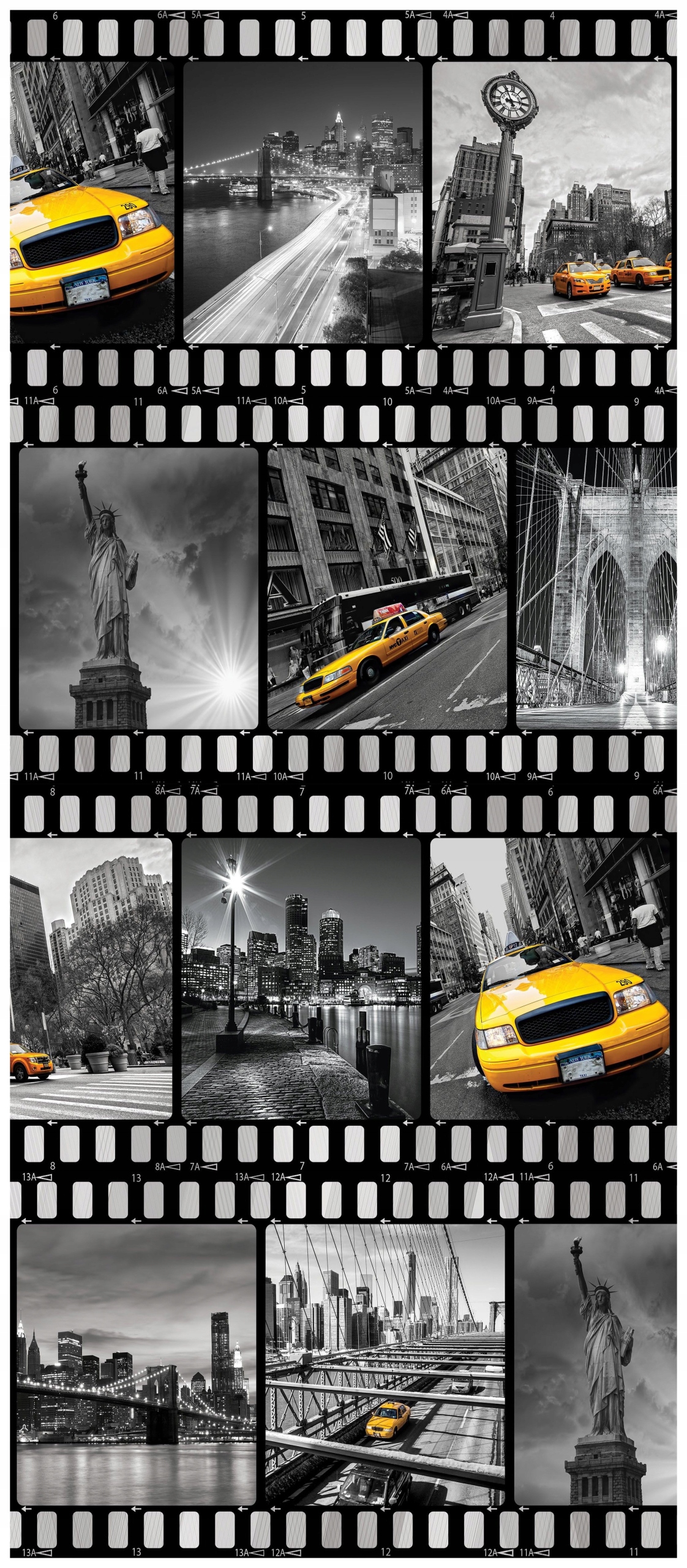 Vliesová fototapeta New York Taxi Most Socha svobody Nyc 91x211 lepidlo