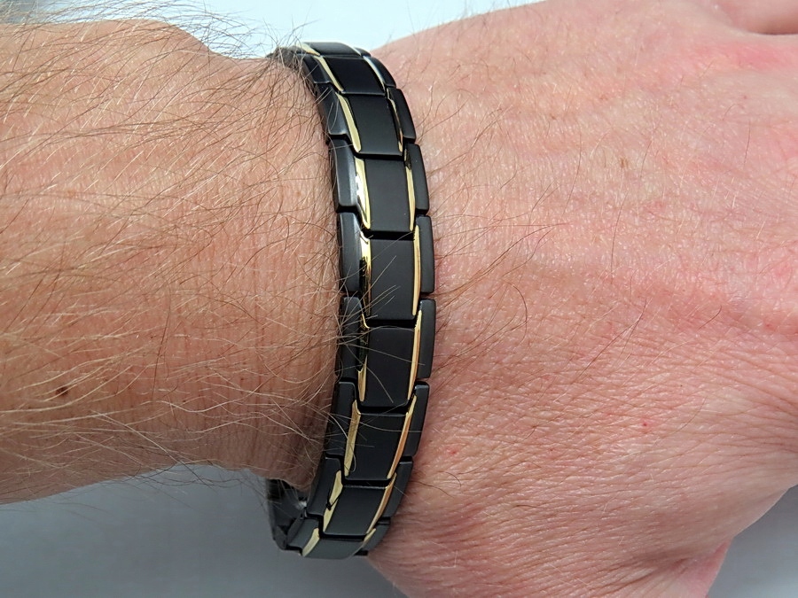 CZARNA ZDROWOTNA BRANSOLETKA MĘSKA MAGNETYCZNA MOC BOSTON JEWELLERY Płeć mężczyzna