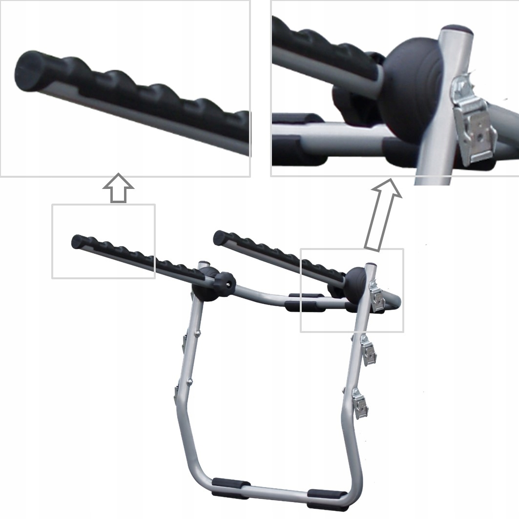 BAGAZNIK NA 3 ROWERY NA KLAPE BIKI WIESZAK UCHWYT Color silver